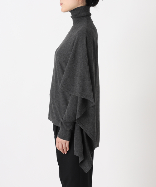 Room no.8（ルームエイト）の「ROOM NO.8 BLACK DRAPE BUTTERFLY タートルトップス BR8KN-247（ニット/セーター・レディース・チャコールグレー・FREE）」の14枚目の写真
