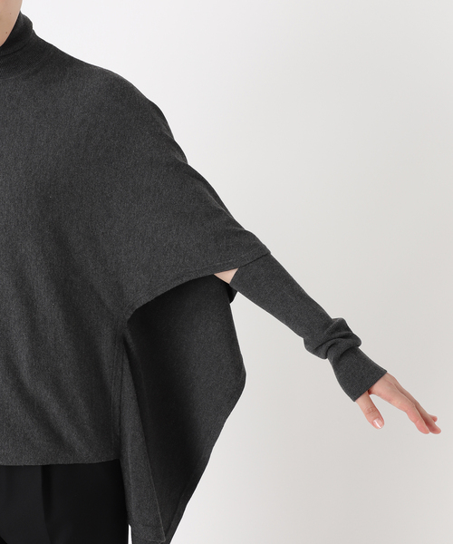 Room no.8（ルームエイト）の「ROOM NO.8 BLACK DRAPE BUTTERFLY タートルトップス BR8KN-247（ニット/セーター・レディース・チャコールグレー・FREE）」の18枚目の写真