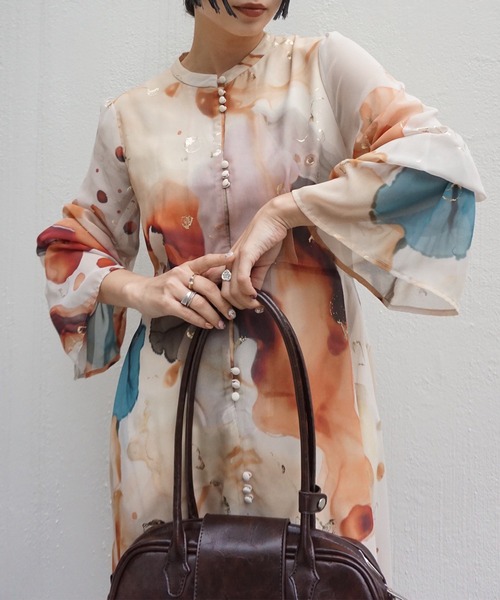 UNDRESSED AMELIA INK ART DRESS（ワンピース）｜Ameri（アメリ）の