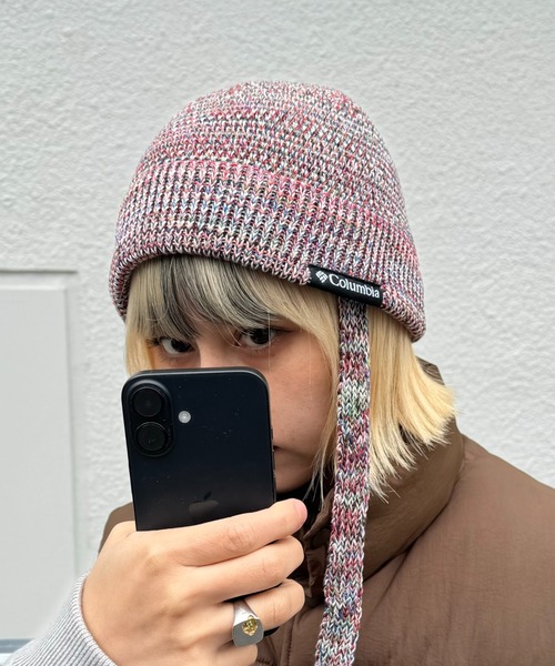 Columbia（コロンビア）の「カカハポンガーデンニットバケット（ハット・レディース・レッド/ブラック・ONE SIZE）」の9枚目の写真