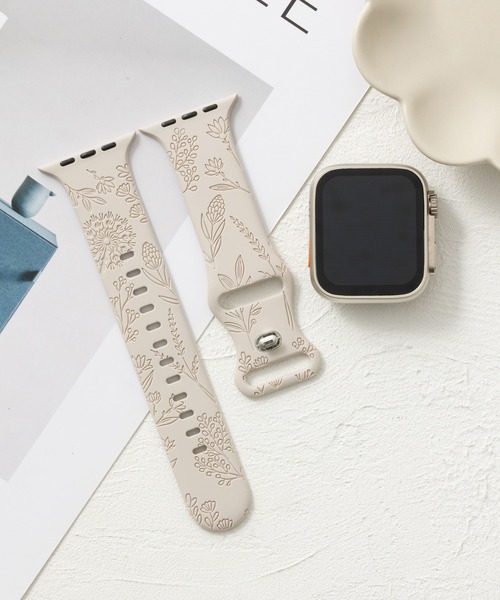 emonique(エモニーク)の「スマートウォッチバンド Apple Watch バンド シリコン製【38/40/41/42/44/45/49mm対応】(デジタル腕時計・レディース・ライトピンク/オフホワイト/ピンク/ホワイト/ベージュ・38/42)」の4枚目の写真