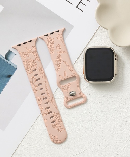 emonique(エモニーク)の「スマートウォッチバンド Apple Watch バンド シリコン製【38/40/41/42/44/45/49mm対応】(デジタル腕時計・レディース・ライトピンク/オフホワイト/ピンク/ホワイト/ベージュ・38/42)」の5枚目の写真