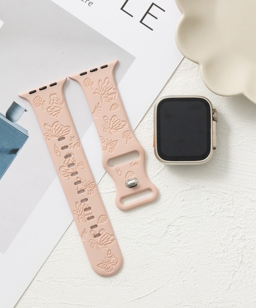 emonique(エモニーク)の「スマートウォッチバンド Apple Watch バンド シリコン製【38/40/41/42/44/45/49mm対応】(デジタル腕時計・レディース・ライトピンク/オフホワイト/ピンク/ホワイト/ベージュ・38/42)」の1枚目の写真