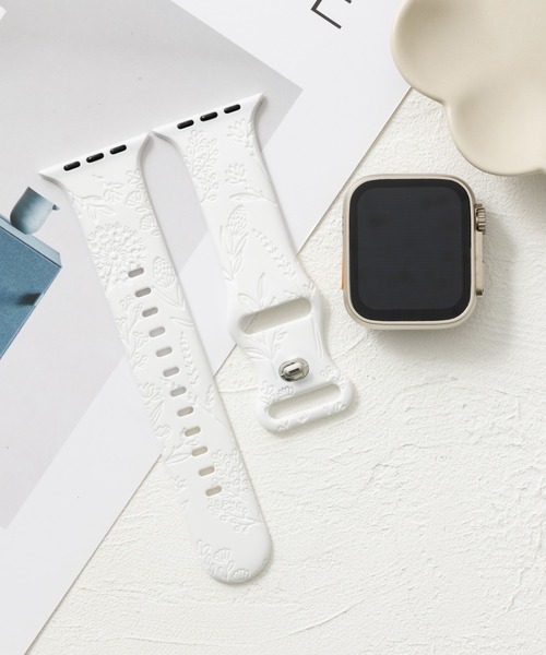 emonique(エモニーク)の「スマートウォッチバンド Apple Watch バンド シリコン製【38/40/41/42/44/45/49mm対応】(デジタル腕時計・レディース・ライトピンク/オフホワイト/ピンク/ホワイト/ベージュ・38/42)」の8枚目の写真
