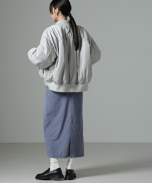 NANO universe（ナノユニバース）の「マイクロコールナロージャンパースカート(セットアップ可)（ジャンパースカート・レディース・グレー/アイボリー/ブラック・FREE）」の19枚目の写真