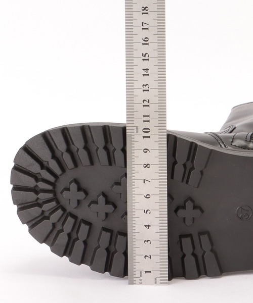 セール】レザー調 バック レースアップ ミドル ブーツ（ブーツ）｜Lace