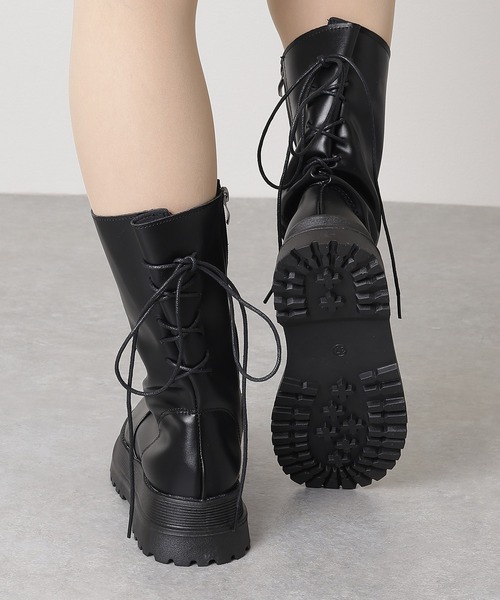 新品未使用 aclent アクレント ラウンドバックルミドルブーツ S バックルベルトミドルブーツ｜ACLENT（アクレント）