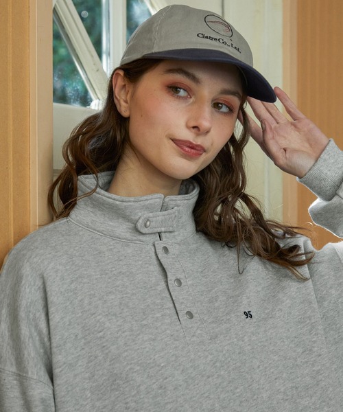 2WAY ナンバリング刺繍 オーバーサイズ スウェット MONO-MART