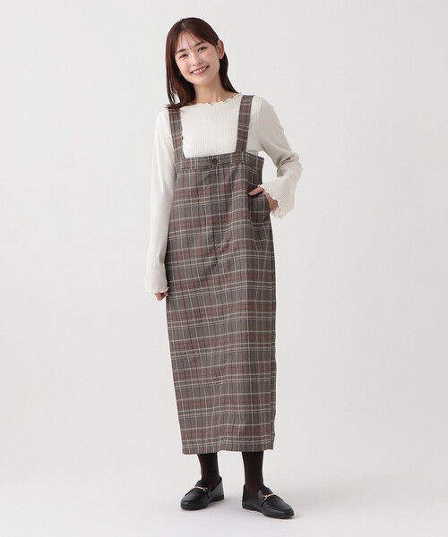 チェックモールヤーンジャンパースカート（ジャンパースカート）｜Afternoon Tea（アフタヌーンティー）
