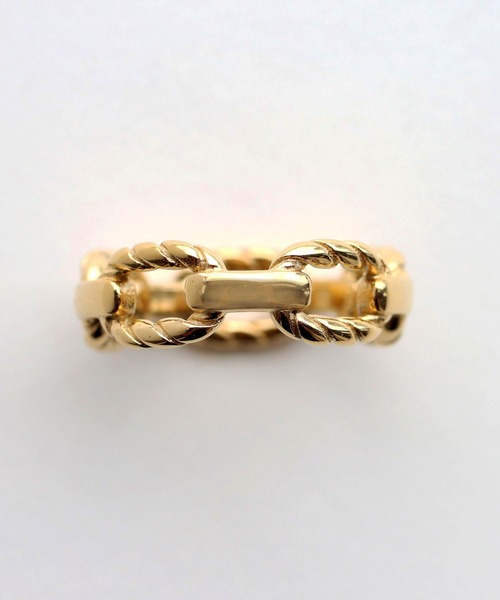 abaskdesign(アバスクデザイン)の「金属アレルギー対応 ロープチェーンリング(リング・レディース・ゴールド・14号/11号/16号)」の6枚目の写真