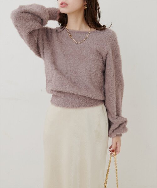 ANNA MOLINARI COUTURE リブ リボン ニット D ANNA MOLINARI COUTURE リブ リボン ニット D