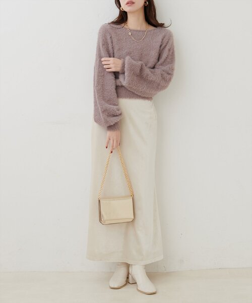 セール】リボン刺繍フェザーニット（ニット/セーター）｜natural