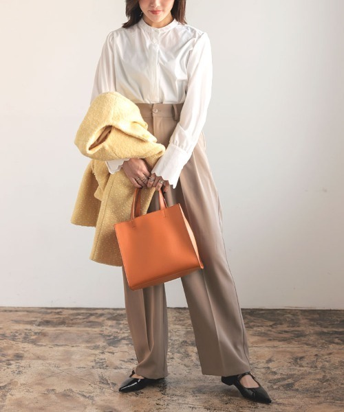 DONOBAN（ドノバン）の「スクエアトートバッグ（トートバッグ・レディース・グレー/キャメル/ブラック・ONE）」の14枚目の写真