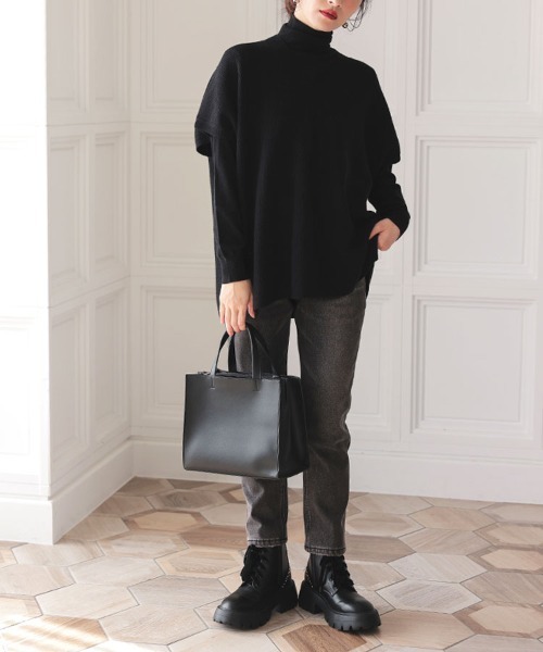 DONOBAN（ドノバン）の「スクエアトートバッグ（トートバッグ・レディース・グレー/キャメル/ブラック・ONE）」の19枚目の写真