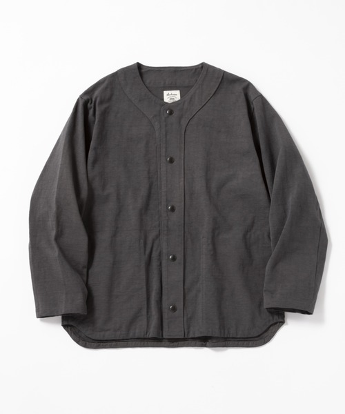 Jackman(ジャックマン)の「Dotsume UF Jacket(ノーカラージャケット・メンズ・ブラック/セージグリーン/ガンメタ・LARGE/MEDIUM/SMALL)」の1枚目の写真