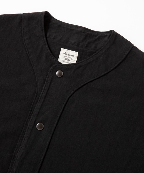 Jackman(ジャックマン)の「Dotsume UF Jacket(ノーカラージャケット・メンズ・ブラック/セージグリーン/ガンメタ・LARGE/MEDIUM/SMALL)」の6枚目の写真