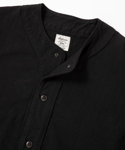 Jackman(ジャックマン)の「Dotsume UF Jacket(ノーカラージャケット・メンズ・ブラック/セージグリーン/ガンメタ・LARGE/MEDIUM/SMALL)」の7枚目の写真