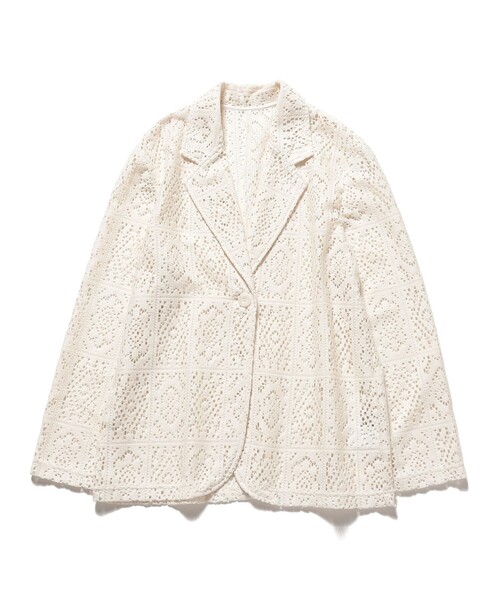 B:MING by BEAMS(ビーミングバイビームス)の「レース テーラード ジャケット(S~M)(テーラードジャケット・レディース・ブラック/オフホワイト・MEDIUM/SMALL)」の5枚目の写真