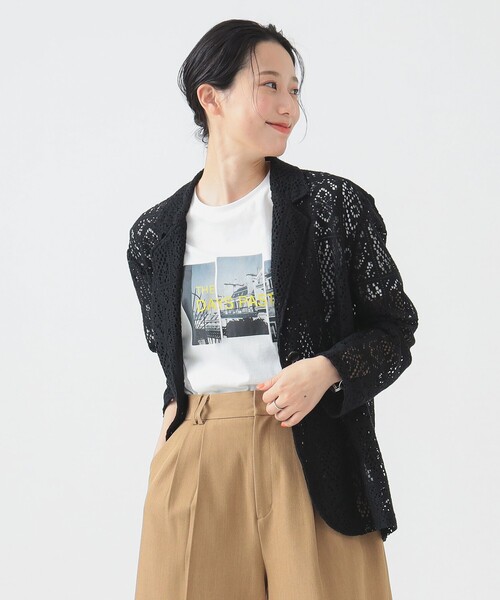 B:MING by BEAMS(ビーミングバイビームス)の「レース テーラード ジャケット(S~M)(テーラードジャケット・レディース・ブラック/オフホワイト・MEDIUM/SMALL)」の20枚目の写真