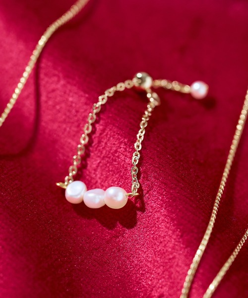 collex（コレックス）の「【dignif】【金属アレルギー対応】パールチェーンリング（リング・レディース・ゴールド・フリー）」の2枚目の写真