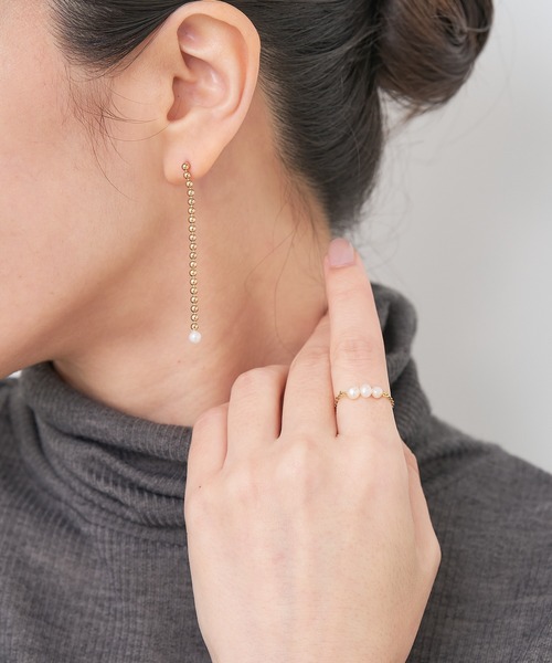 collex（コレックス）の「【dignif】【金属アレルギー対応】パールチェーンリング（リング・レディース・ゴールド・フリー）」の5枚目の写真