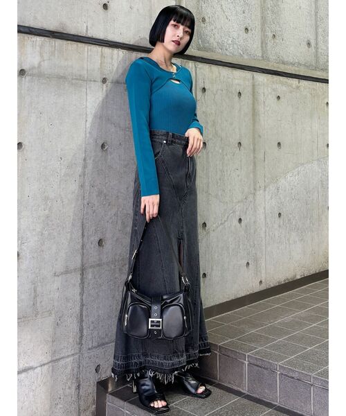 フロントホックレイヤードライクニット（ニット/セーター）｜MURUA（ムルーア）