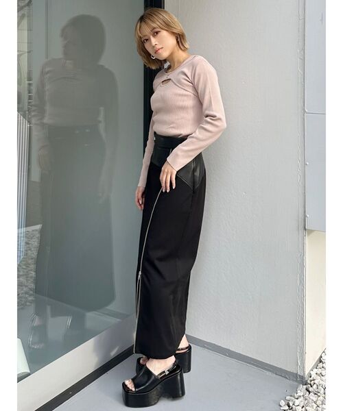 フロントホックレイヤードライクニット（ニット/セーター）｜MURUA（ムルーア）