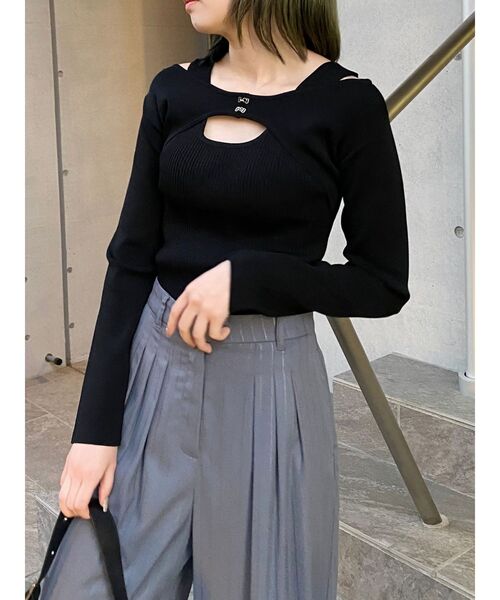 フロントホックレイヤードライクニット（ニット/セーター）｜MURUA（ムルーア）