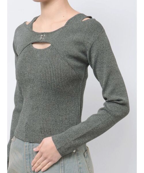 フロントホックレイヤードライクニット（ニット/セーター）｜MURUA（ムルーア）