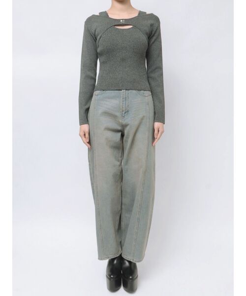 フロントホックレイヤードライクニット（ニット/セーター）｜MURUA（ムルーア）