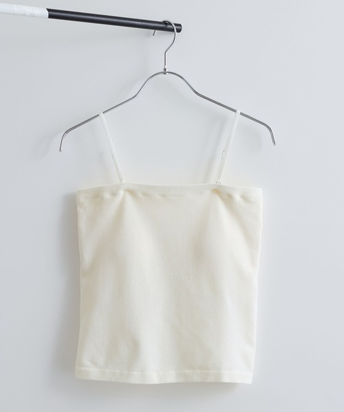VIS（ビス）の「【洗える】チューブトップキャミソール（キャミソール・レディース・オフホワイト/ベージュ/オレンジ/ブラック・FREE）」の2枚目の写真