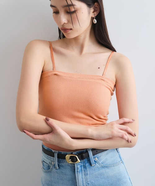 VIS（ビス）の「【洗える】チューブトップキャミソール（キャミソール・レディース・オフホワイト/ベージュ/オレンジ/ブラック・FREE）」の6枚目の写真