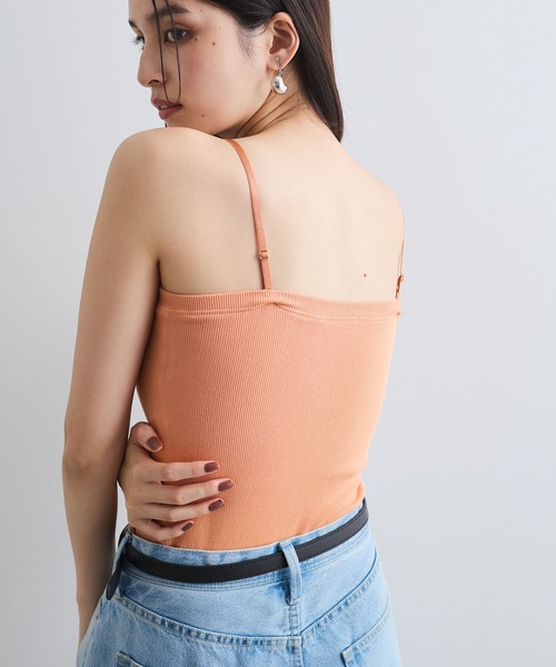 VIS（ビス）の「【洗える】チューブトップキャミソール（キャミソール・レディース・オフホワイト/ベージュ/オレンジ/ブラック・FREE）」の7枚目の写真