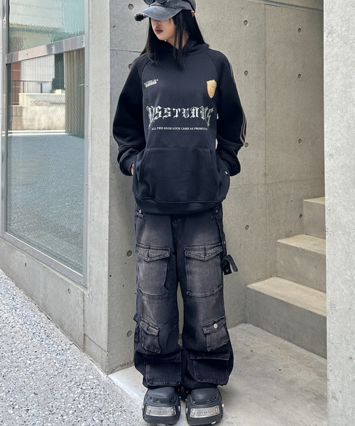 再販なし✨希少✨ブラームス✖️+81 カーゴパンツ　2024コラボ ブラックサイドベルトカーゴパンツ（その他パンツ）｜KsG