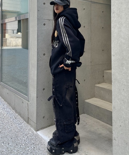 ブラックサイドベルトカーゴパンツ（その他パンツ）｜KsG