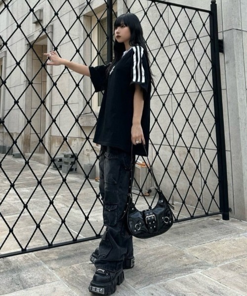 ブラックサイドベルトカーゴパンツ（その他パンツ）｜KsG