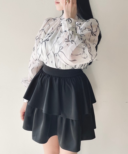 NOMAE(ノーマエ)の「オーガンジーリボンブラウス(シャツ/ブラウス・レディース・ホワイト系その他/ホワイト/ピンク系その他/グレー系その他・FREE)」の19枚目の写真