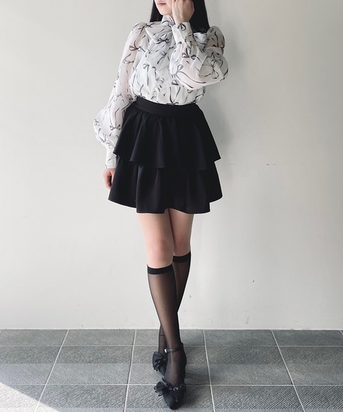 NOMAE(ノーマエ)の「オーガンジーリボンブラウス(シャツ/ブラウス・レディース・ホワイト系その他/ホワイト/ピンク系その他/グレー系その他・FREE)」の10枚目の写真