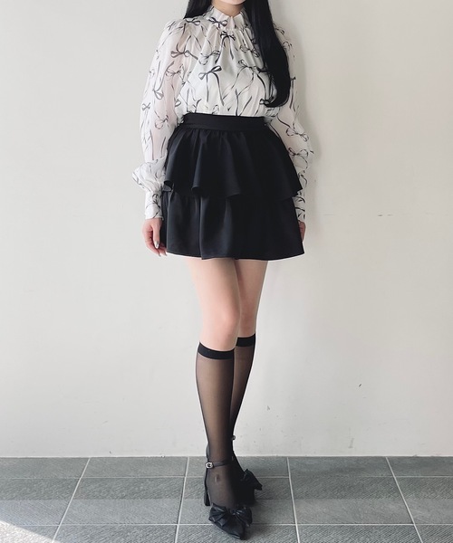 NOMAE(ノーマエ)の「オーガンジーリボンブラウス(シャツ/ブラウス・レディース・ホワイト系その他/ホワイト/ピンク系その他/グレー系その他・FREE)」の17枚目の写真