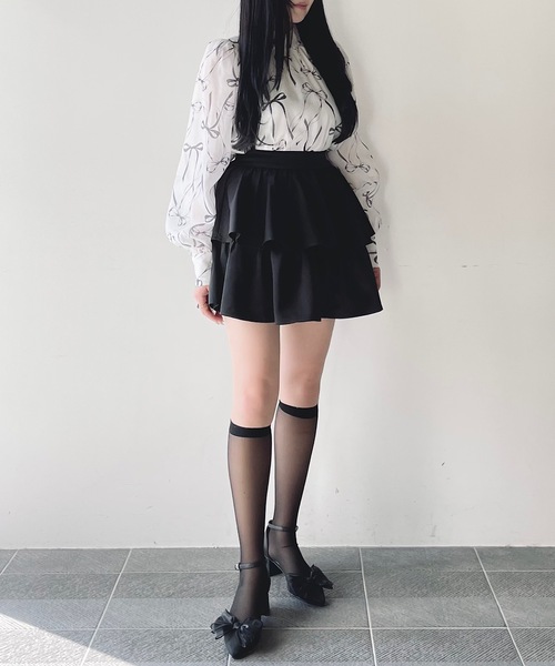 NOMAE(ノーマエ)の「オーガンジーリボンブラウス(シャツ/ブラウス・レディース・ホワイト系その他/ホワイト/ピンク系その他/グレー系その他・FREE)」の15枚目の写真