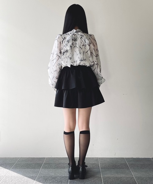 NOMAE(ノーマエ)の「オーガンジーリボンブラウス(シャツ/ブラウス・レディース・ホワイト系その他/ホワイト/ピンク系その他/グレー系その他・FREE)」の14枚目の写真