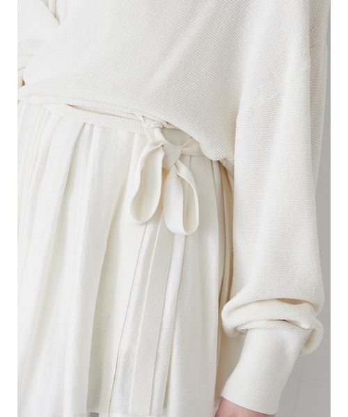 SNIDEL（スナイデル）の「カシュクールカーデセットブラウス（ニット