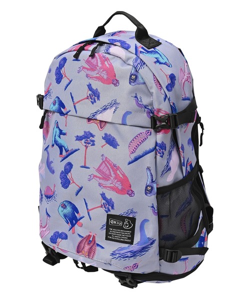 KiU(キウ)の「【ROLLING CRADLEコラボ】600D 大容量バックパック(バックパック/リュック・メンズ・パープル系その他/ブラック系その他・FREE)」の8枚目の写真