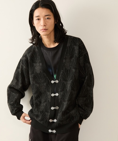 JUNRED(ジュンレッド)の「メタルホックジャガードカーディガン(カーディガン/ボレロ・メンズ・ライトグレー/ブラック/ブルー系その他4・S/M/L)」の16枚目の写真
