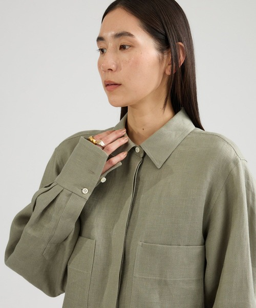 Chaos（カオス）の「Chaos(カオス)/◇3/4坪田あさみさんIGLIVE紹介アイテム◇マルタシャツ（シャツ/ブラウス・レディース・サックスブルー/アイボリー/ダークネイビー/セージグリーン・FREE）」の6枚目の写真