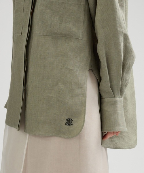 Chaos（カオス）の「Chaos(カオス)/◇3/4坪田あさみさんIGLIVE紹介アイテム◇マルタシャツ（シャツ/ブラウス・レディース・サックスブルー/アイボリー/ダークネイビー/セージグリーン・FREE）」の5枚目の写真