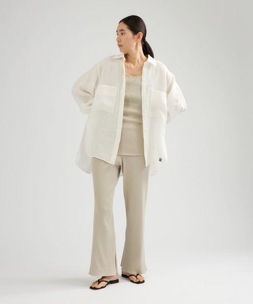 Chaos（カオス）の「Chaos(カオス)/◇3/4坪田あさみさんIGLIVE紹介アイテム◇マルタシャツ（シャツ/ブラウス・レディース・サックスブルー/アイボリー/ダークネイビー/セージグリーン・FREE）」の15枚目の写真