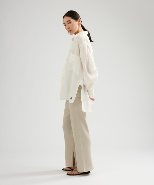 Chaos（カオス）の「Chaos(カオス)/◇3/4坪田あさみさんIGLIVE紹介アイテム◇マルタシャツ（シャツ/ブラウス・レディース・サックスブルー/アイボリー/ダークネイビー/セージグリーン・FREE）」の14枚目の写真