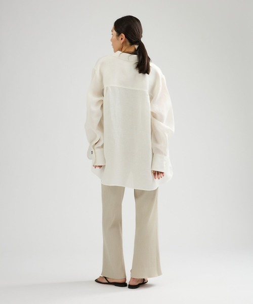 Chaos（カオス）の「Chaos(カオス)/◇3/4坪田あさみさんIGLIVE紹介アイテム◇マルタシャツ（シャツ/ブラウス・レディース・サックスブルー/アイボリー/ダークネイビー/セージグリーン・FREE）」の13枚目の写真