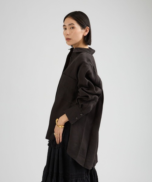 Chaos（カオス）の「Chaos(カオス)/◇3/4坪田あさみさんIGLIVE紹介アイテム◇マルタシャツ（シャツ/ブラウス・レディース・サックスブルー/アイボリー/ダークネイビー/セージグリーン・FREE）」の21枚目の写真